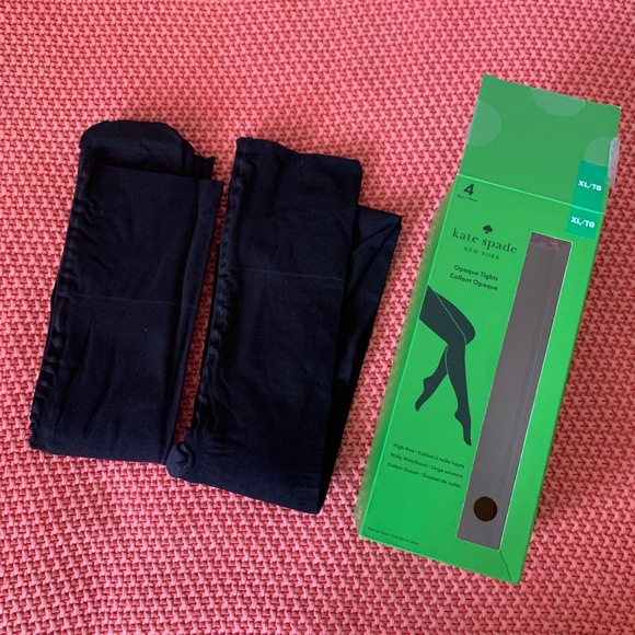 2 pairs of XL new unworn Kate Spade nylon/cotton pantyhose - Picture 1 of 4